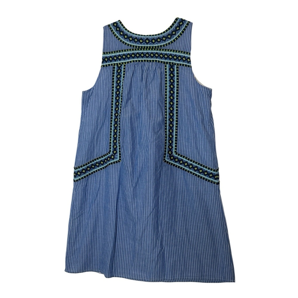 Vineyard Vines Dress Women's Small Yarn Dye‎ Stripe Embroidered Beach Bohemian - Picture 3 of 8
